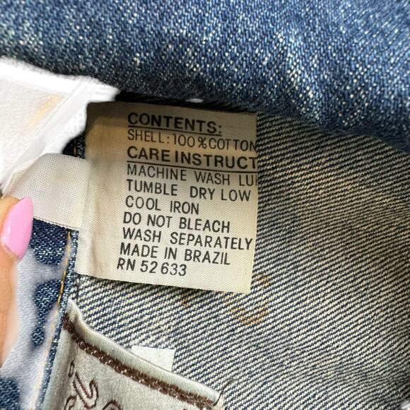 Vintage Learsi Medium Wash Denim 100% Cotton Jean Jacket - Picture 14 of 14